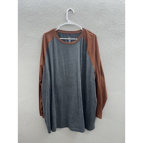 George Mens Baseball Shirt Size 3XL Gray Long Sleeve - Picture 1 of 10